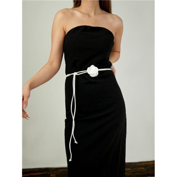 🌿 Women’s Leather Rope Tie Belt – Thin Adjustable Boho Waist Belt for Dresses - Picture 4 of 5